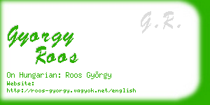 gyorgy roos business card